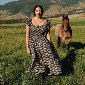 DÔEN Quinley Dress in Noir Rosier Floral